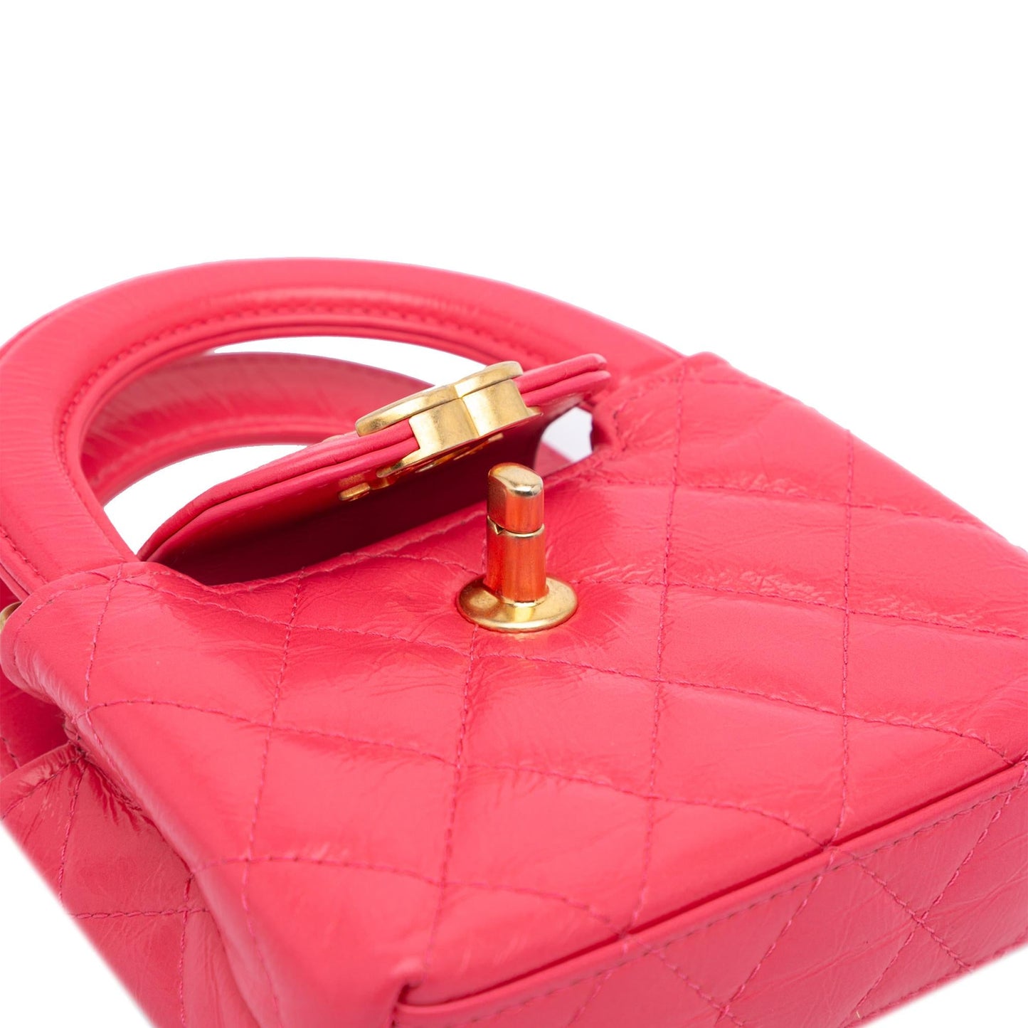 Chanel Mini Nano Aged Calfskin Kelly Shopper Bag