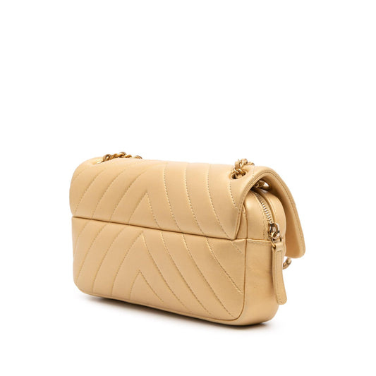 Chanel Mini Quilted Chevron Lambskin Camera Case Flap