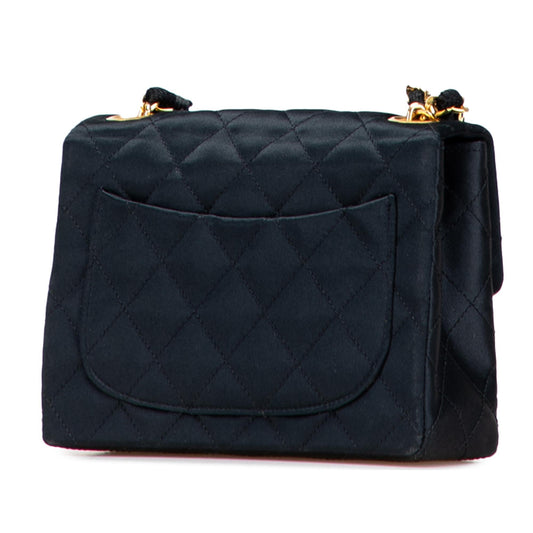 Chanel Mini Square Quilted Satin Single Flap