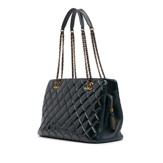 Chanel Paris Salzburg Patent and Goatskin CC Eyelet Tote
