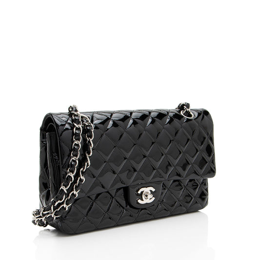 Luxury Chanel Patent Leather Classic Medium Double Flap Bag (SHF-vw1LPd)