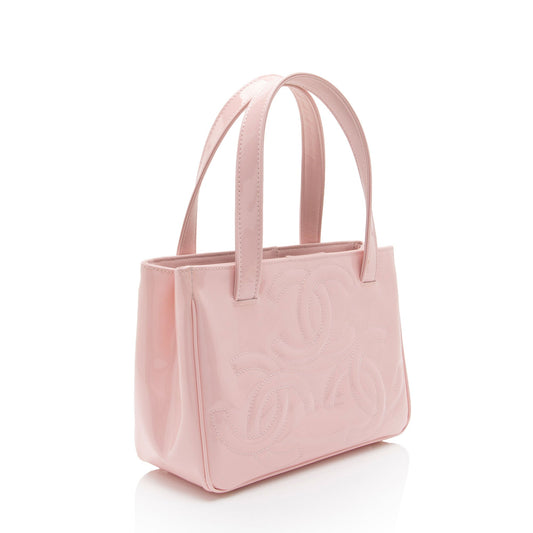 Chanel Patent Leather Triple CC Small Tote (SHF-Kk4uom)