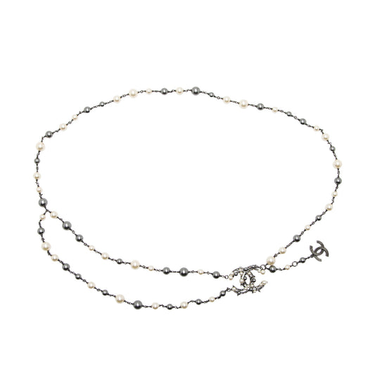 Chanel Pearl Bead CC Chain Belt - Size 44 / 110 (SHF-S2el0u)