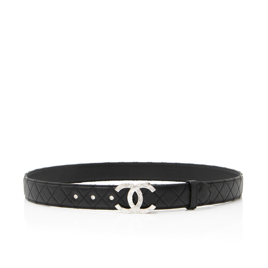 Chanel Quilted Calfskin CC Belt - Size 38 / 95