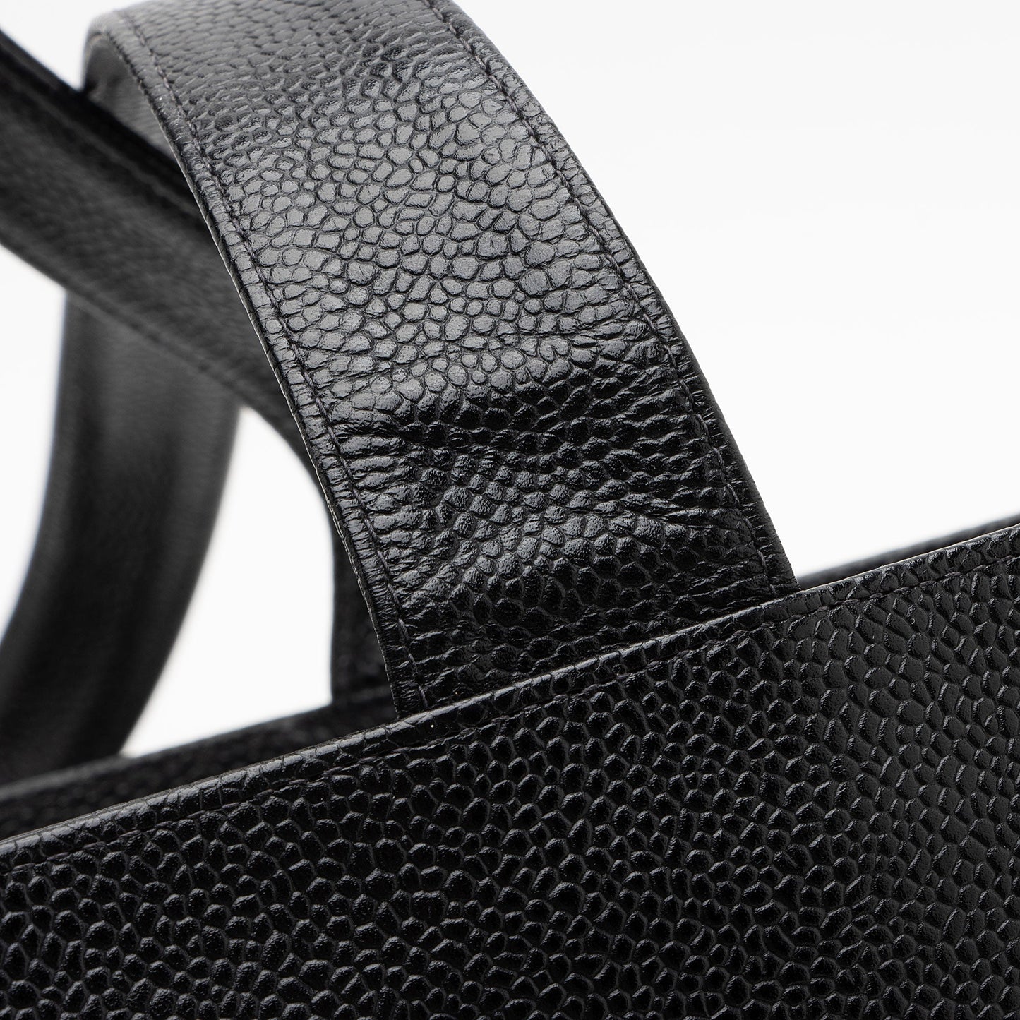 Chanel Vintage Caviar Leather CC Shopping Tote