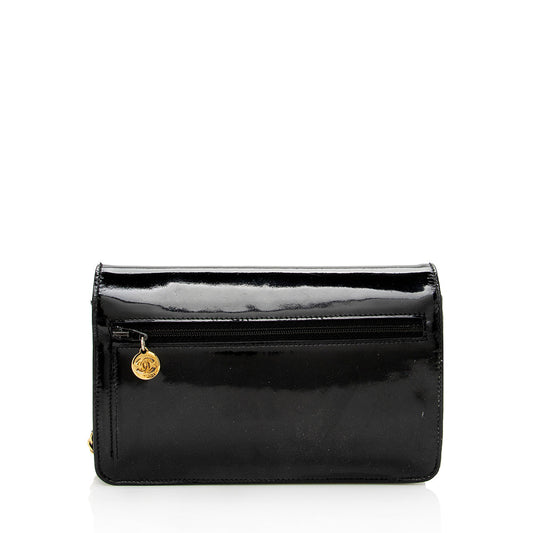 Luxury Chanel Vintage Patent Leather Timeless Wallet on Chain Bag (SHF-16127)