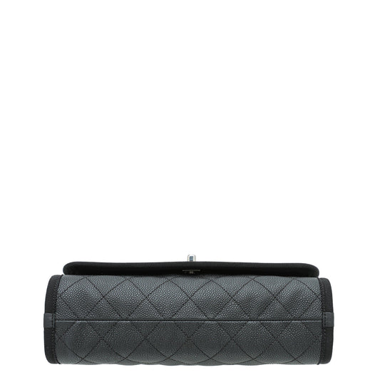 Chanel Black CC Top Handle Flap Bag