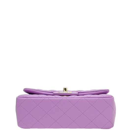 Chanel Purple CC Mini Rectangular Flap Bag