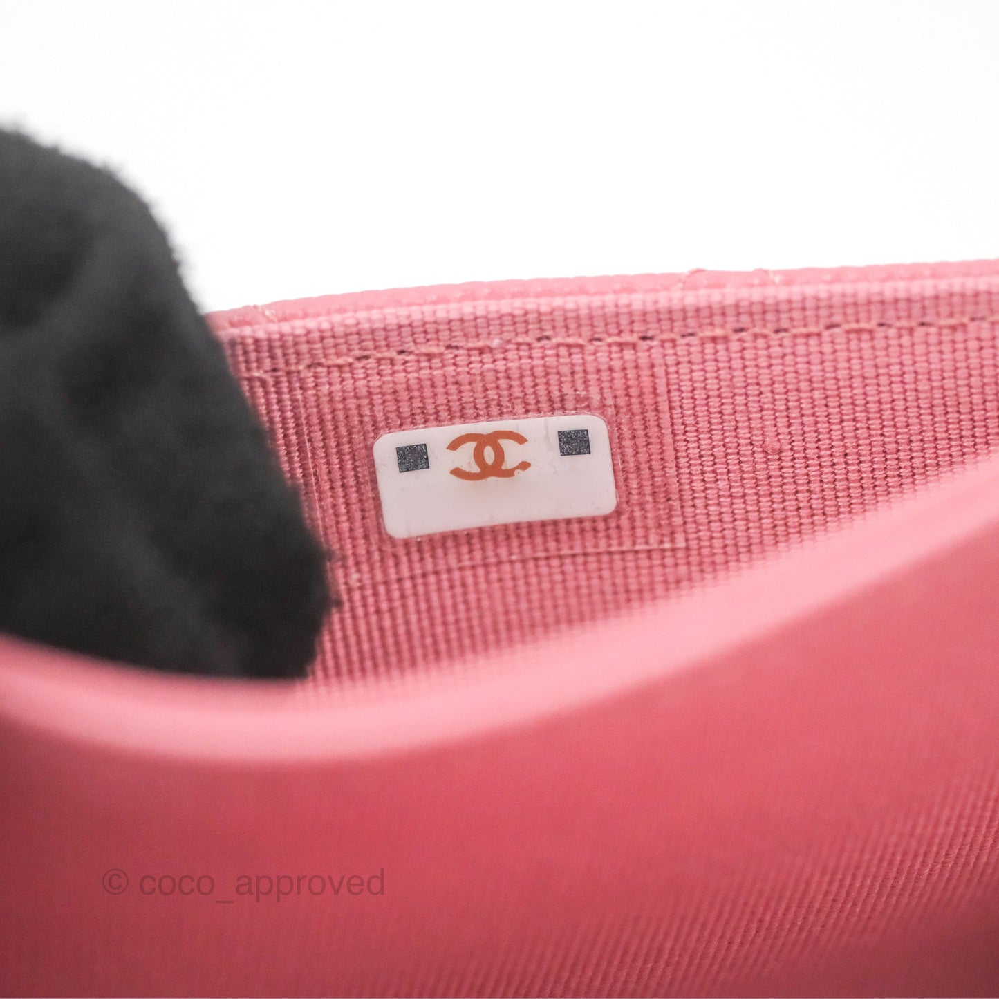 Chanel Quilted Flap Card Holder Pink Caviar Gold Hardware