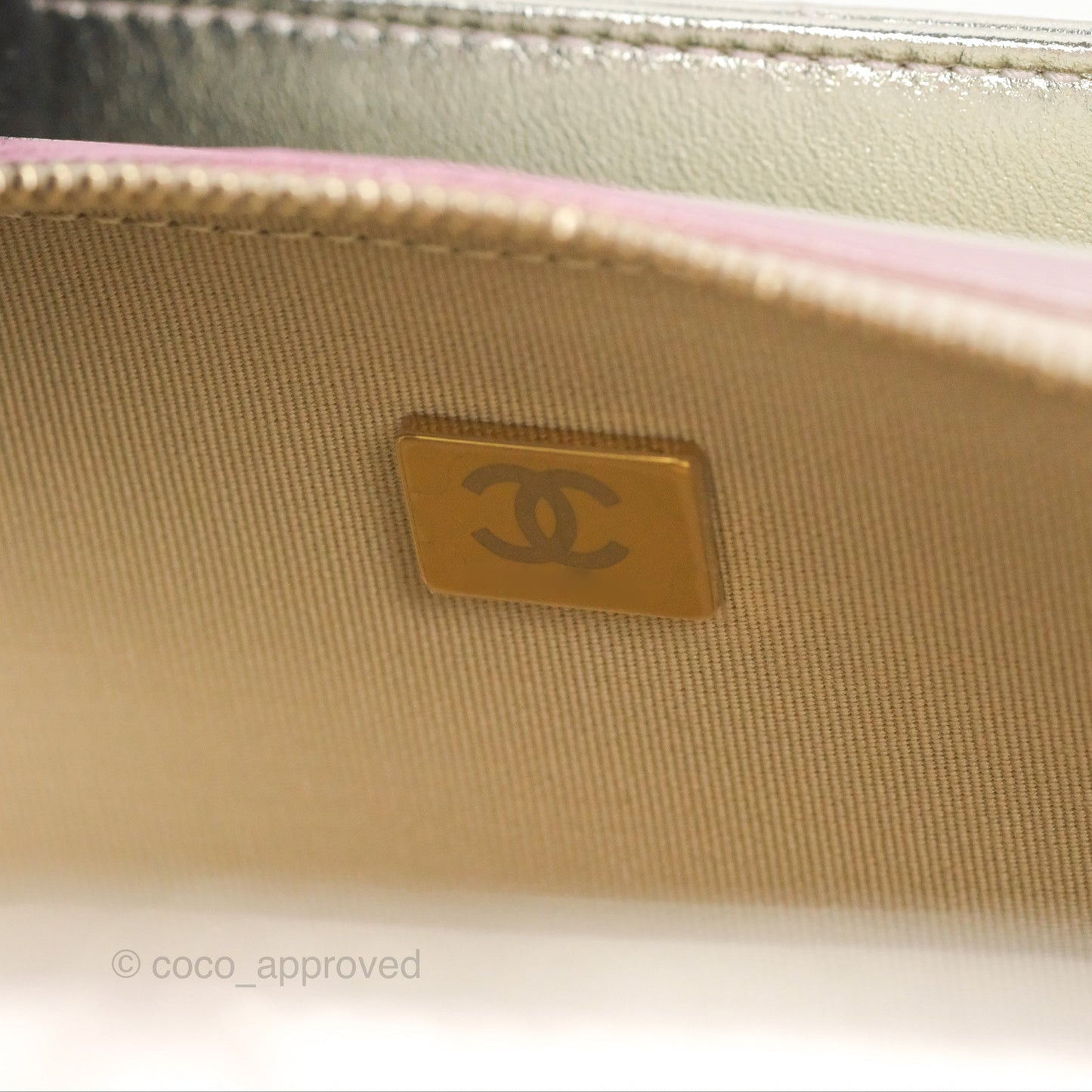 Chanel Mini Flap Bag Metallic Gradient Pink/Silver Lambskin Gold Hardware