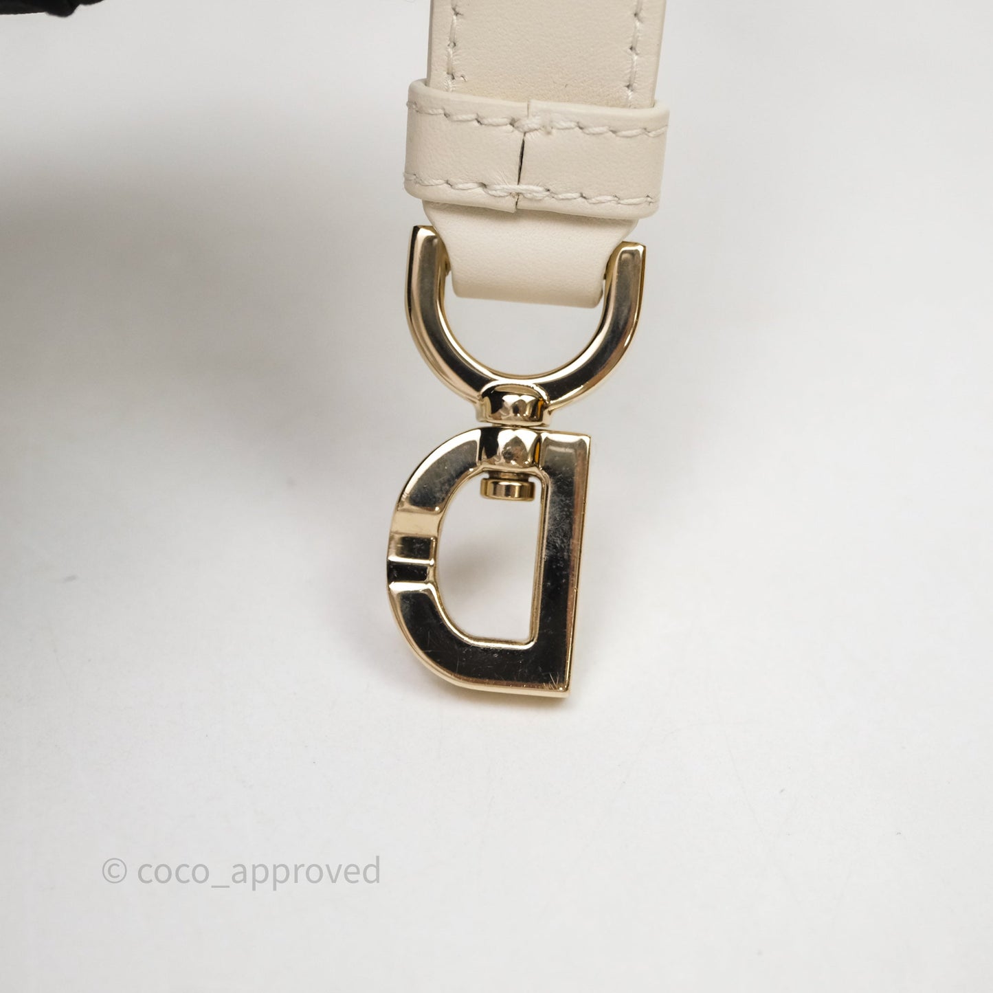 Christian Dior Small Toujours Vertical Tote Bag Latte Macrocannage Calfskin Gold Hardware
