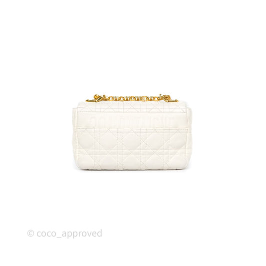 Dior Small Caro Bag Latte Supple Cannage Calfskin