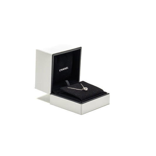 Chanel Coco Crush Necklace Quilted Motif White Gold