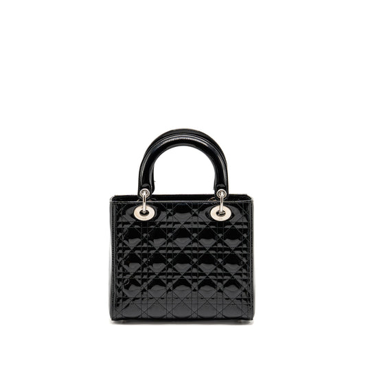 DIOR Medium Lady Dior Patent Leather Black SHW