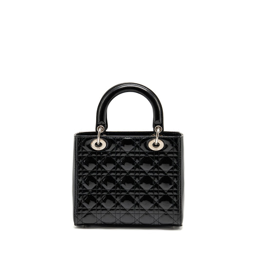 Dior Medium Lady Dior Patent Black SHW