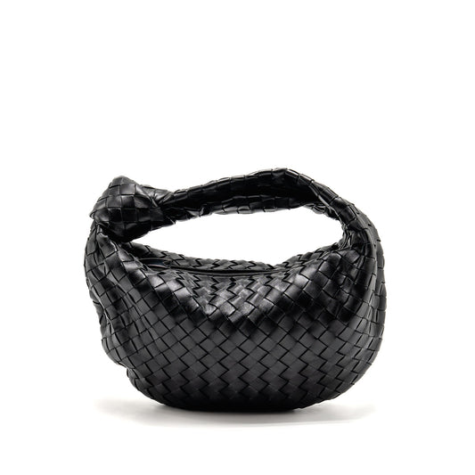 Bottega Veneta Small Jodie Intrecciato Leather Black SHW