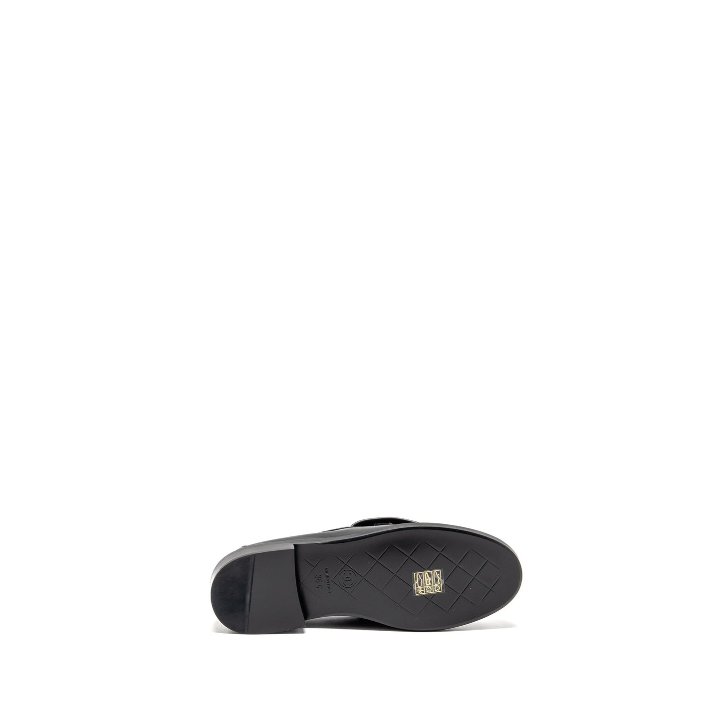 Chanel Size 36 Turnlock Loafer Lambskin Black LGHW