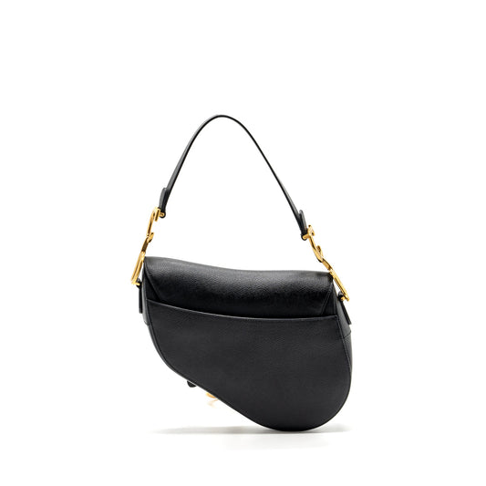Dior Medium Saddle Bag Calfskin Black GHW