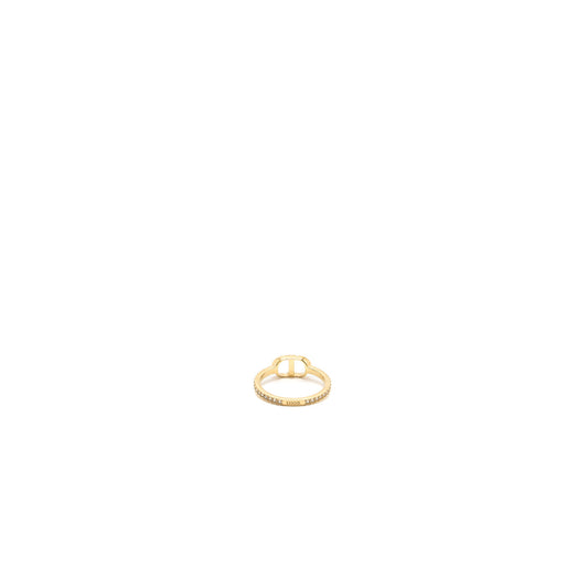 Dior size L CD ring gold tone