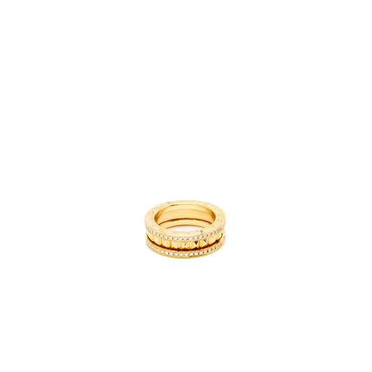 Bvlgari Size 53 B.zero1 Ring Yellow Gold, Diamonds