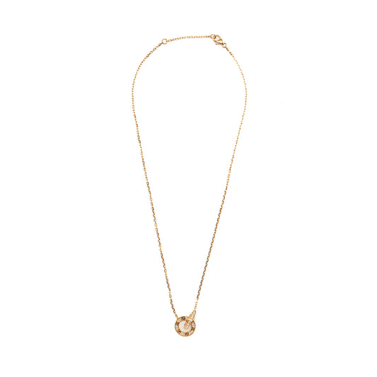 Cartier Love Necklace Rose Gold, Diamonds