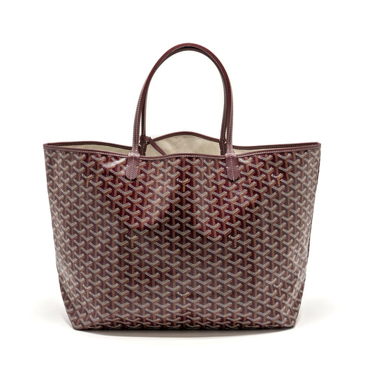 Goyard Saint Louis GM Tote Bag Goyardine Canvas/Calfskin Burgundy SHW
