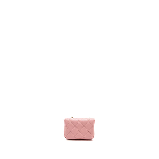 Chanel Mini Flap Belt Bag Caviar Pink LGHW