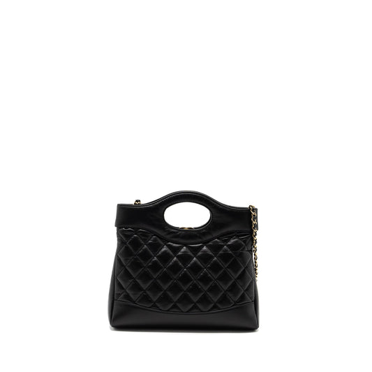 Chanel 23A Mini 31 Bag Calfskin Black LGHW (Microchip)