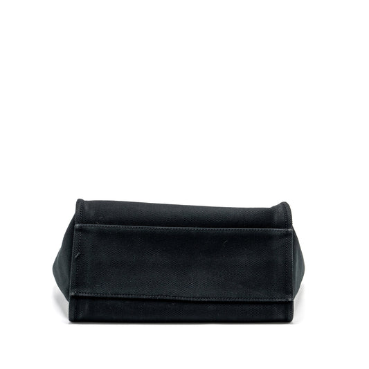 Chanel Large Deauville Black-Studded Tote Bag Canvas/Leather Black SHW