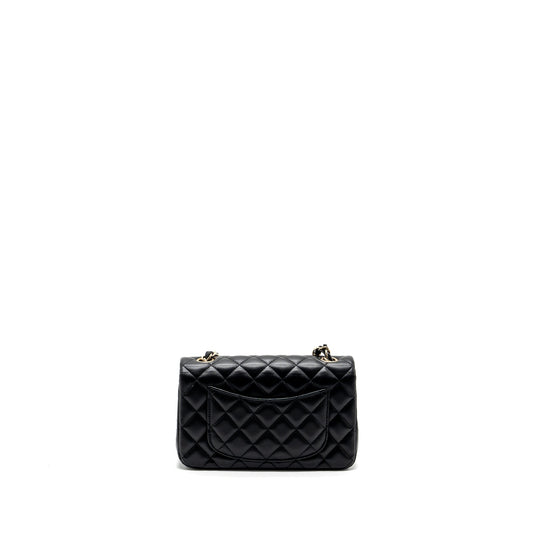 Chanel classic mini rectangular flap bag lambskin black GHW