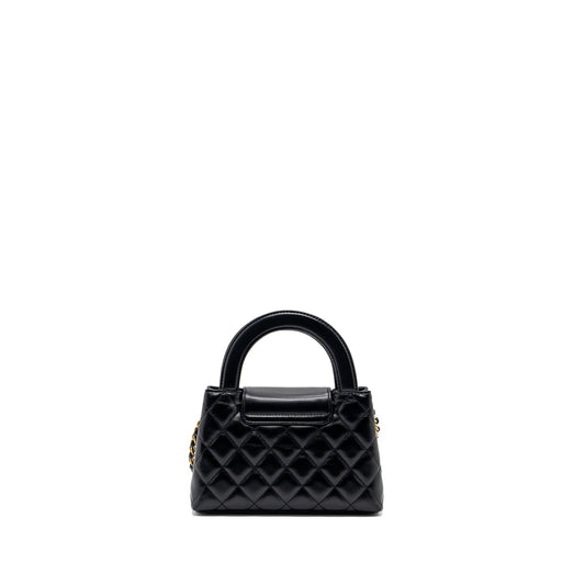 Chanel 23K mini kelly shopping tote bag Calfskin black GHW (microchip)