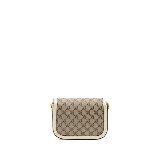 Gucci Mini Horsebit 1955 Bag GG Supreme Canvas/Leather White/Multicolour GHW