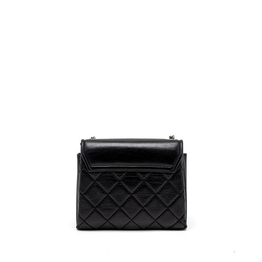 Chanel Giant CC Logo Bag Calfskin Navy SHW