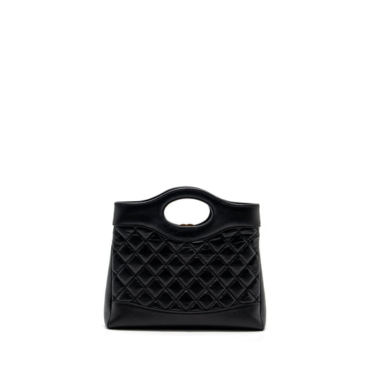 Chanel 23A Mini 31 Bag Calfskin Black LGHW (microchip)