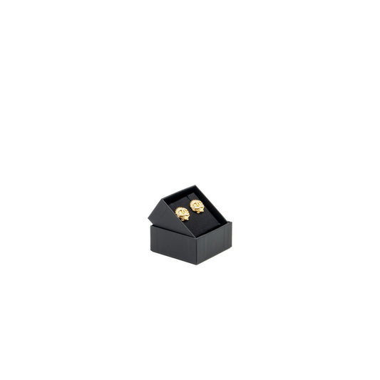Chanel cc logo shell earrings multicolour crystal gold tone