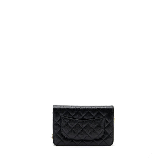 Chanel Classic Wallet On Chain Caviar Black GHW (microchip)