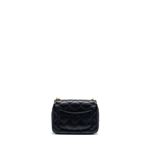 Chanel 23p Coco Love Flap Bag Caviar Black GHW (microchip)