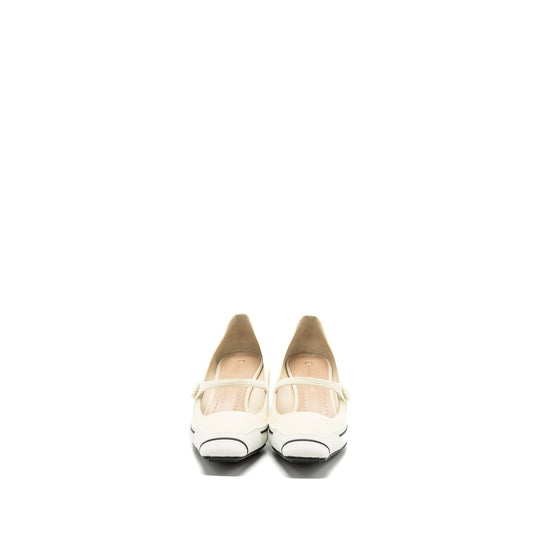 Dior size 37 pump canvas cream / white