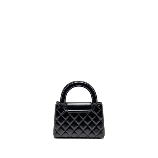 Chanel Mini Kelly Shopping Tote Bag Calfskin Black GHW (microchip)