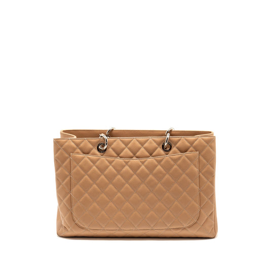 Chanel XL Grand Shopping tote Bag Caviar Dark Beige SHW