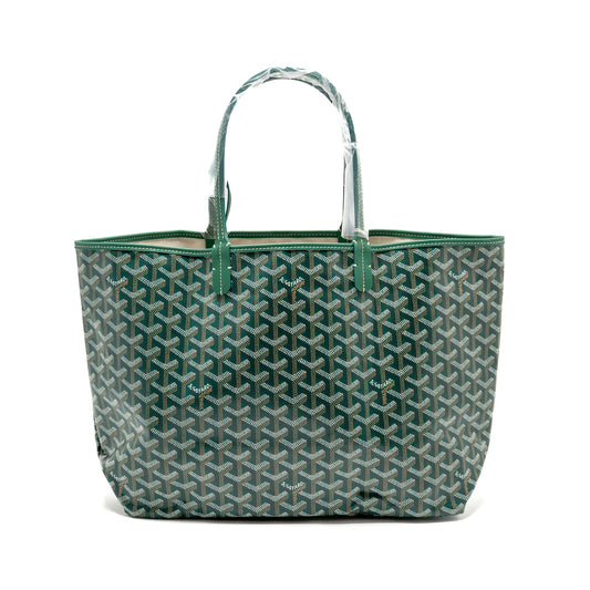 Goyard Saint Louis PM Tote Goyardine Canvas Green SHW