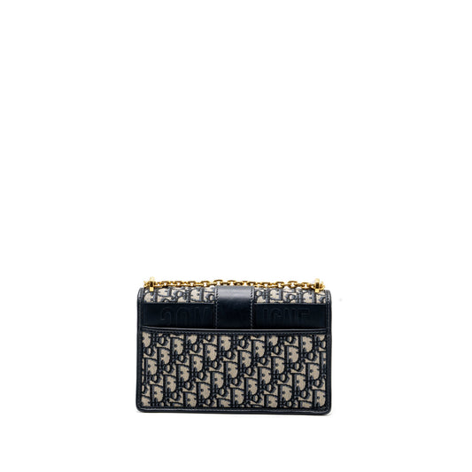 Dior 30 Montaigne Bag Blue Dior Oblique Jacquard Canvas/ Leather GHW