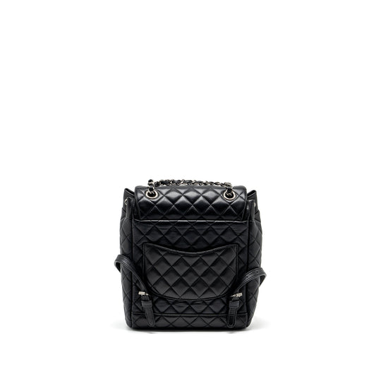 Chanel small urban spirit backpack lambskin black with black hardware