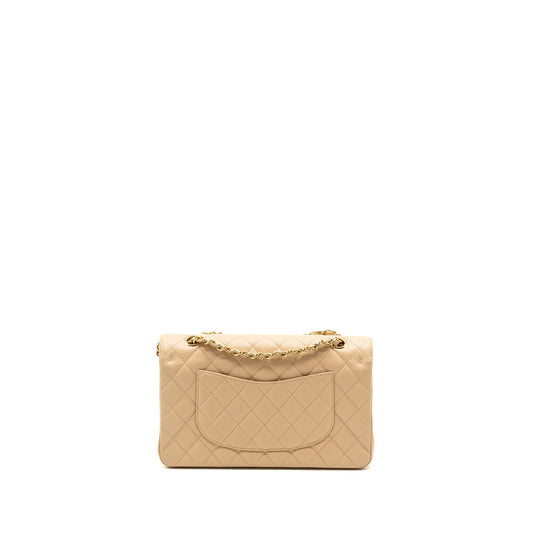 Chanel medium classic double flap bag caviar beige GHW