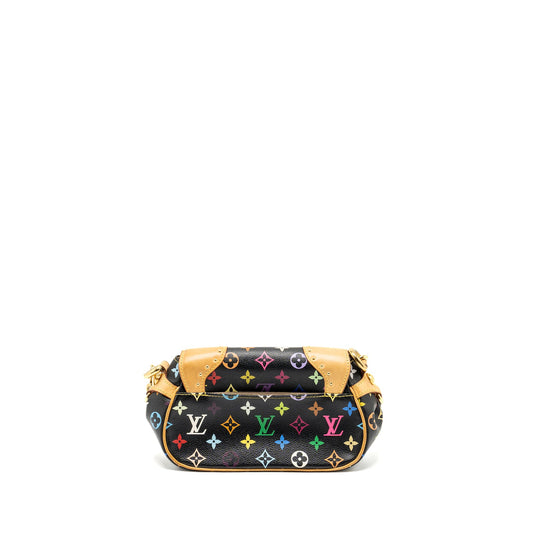 Louis Vuitton Vintage Shoulder Bag Black/Multicolour Monogram Canvas GHW