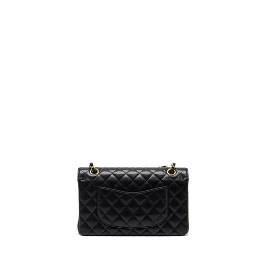 Chanel Medium Classic Double Flap Bag Caviar Black GHW (Microchip)