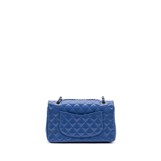 Chanel Medium Classic Double Flap Bag Patent Light Blue SHW