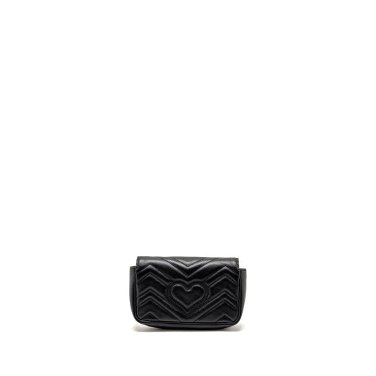 GUCCI Mini GG Marmont Calfskin Black GHW