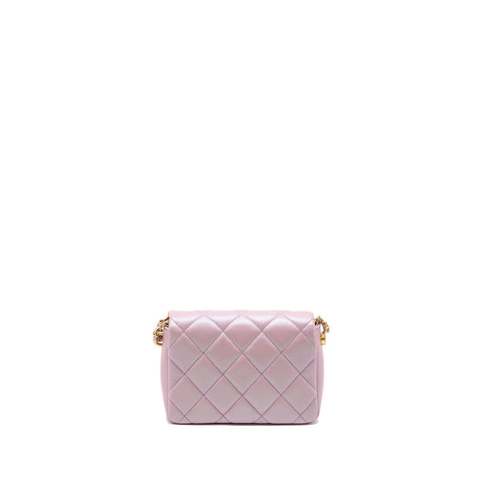 Chanel 21k My Perfect Mini Flap Bag Caviar Iridescent Pink GHW (microchip)
