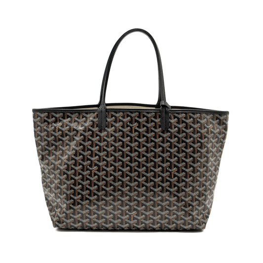 Goyard Saint Louis PM Tote Bag Goyardine Canvas / Calfskin Black SHW